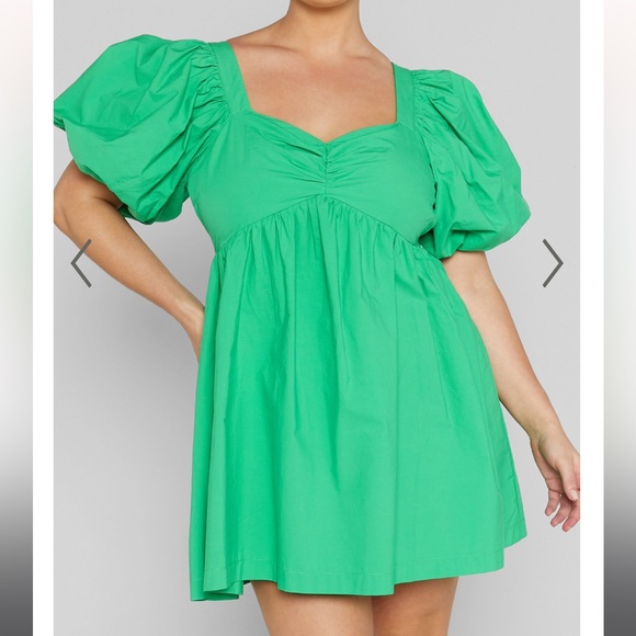 Showpo Vashti Mini Dress- Puff Sleeve Sweetheart - Picture 3 of 4